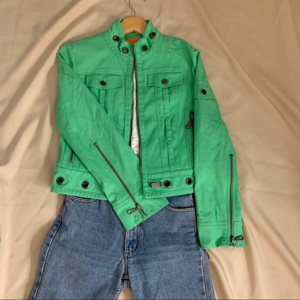 Cynthia Steffe Green Jean Jacket